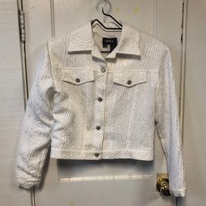 MSK- Semi-Crop Button-Down Jacket